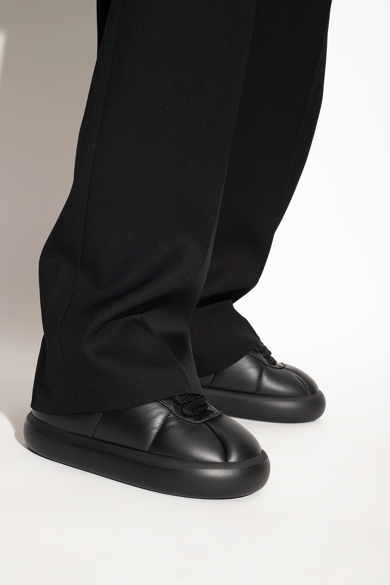 Marni Bigfoot 2.0 Padded Leather Sneakers In Black