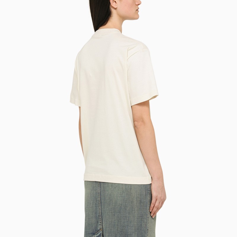 Sunnei Logo Print Crewneck T-shirt In White