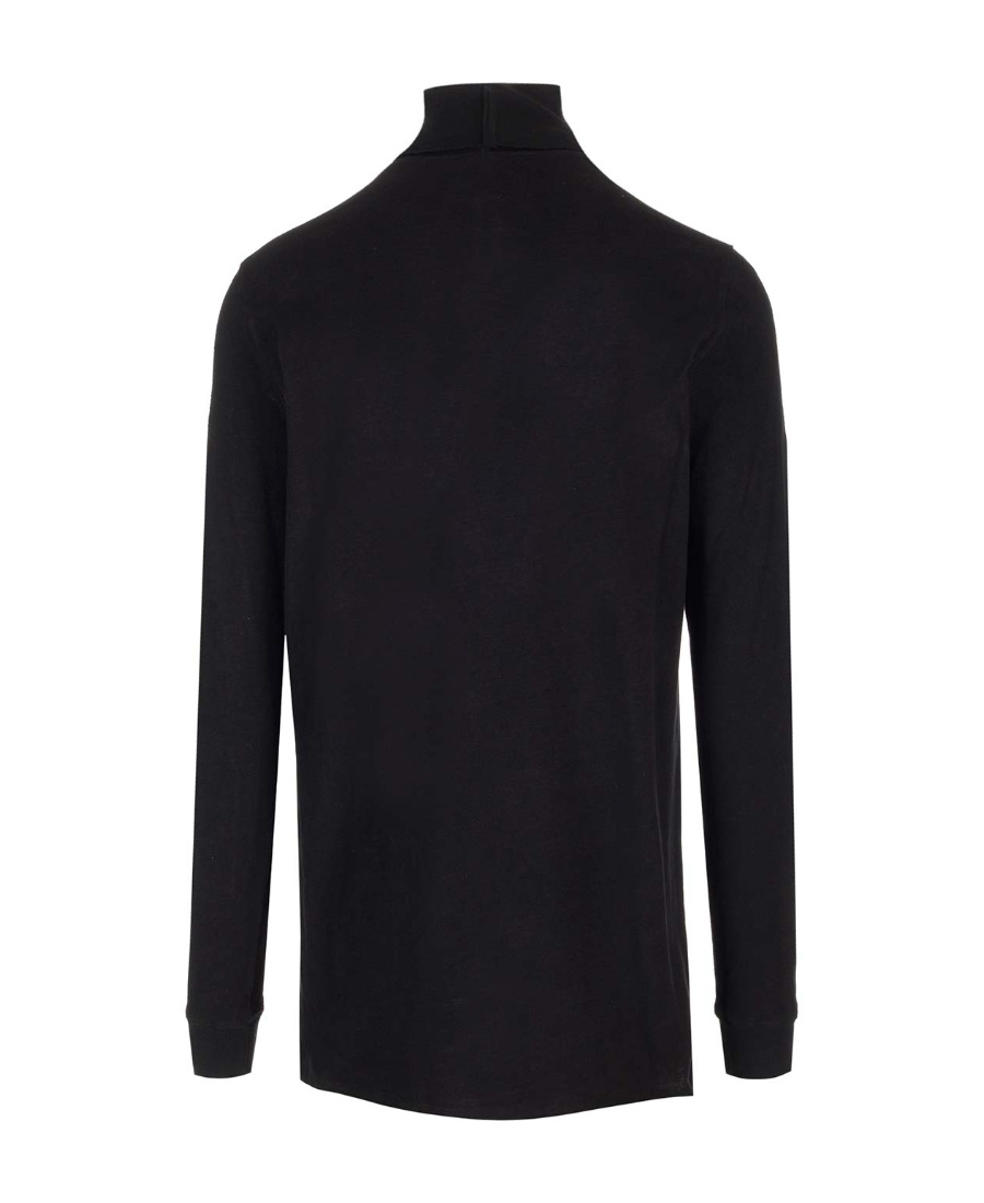 Rick Owens Roll-neck Organic Cotton Jumper In Black