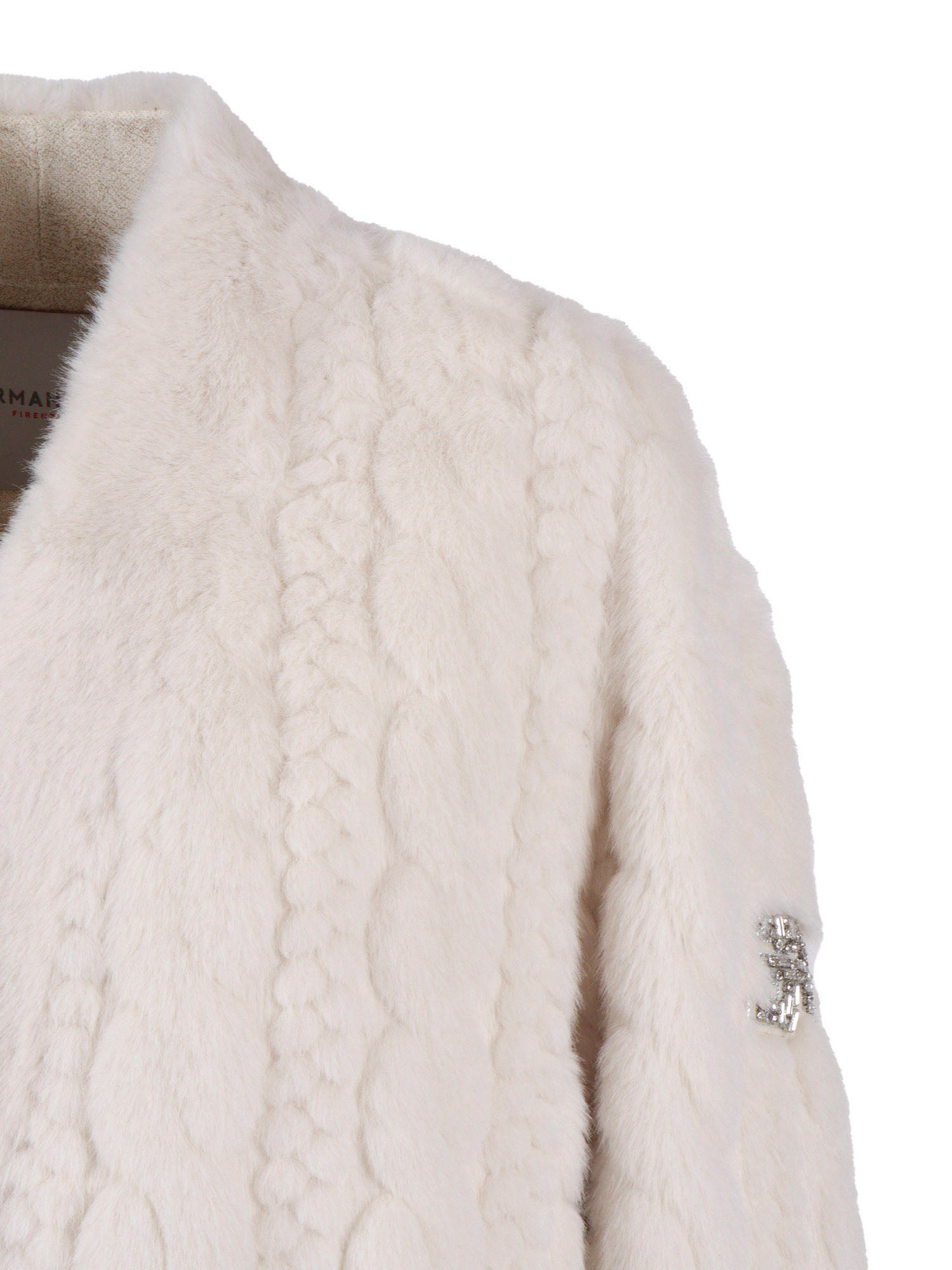 Ermanno Scervino Long-sleeved Knitted Cardigan In Yellow