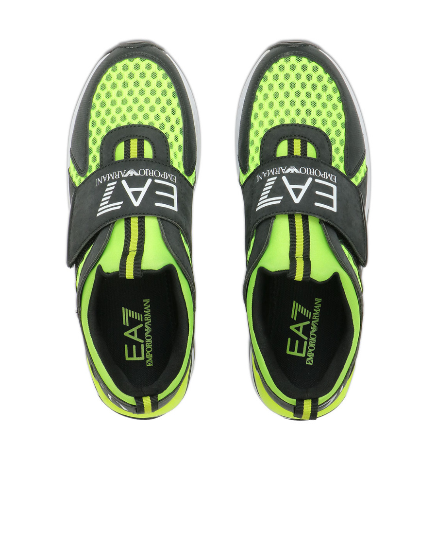 Ea7 Logo Round-headed Casual Sports Shoes In Black