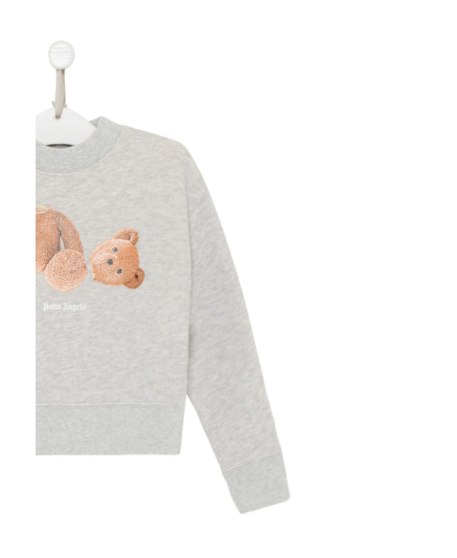 Palm Angels Teddy Bear-print Cotton Sweatshirt In White