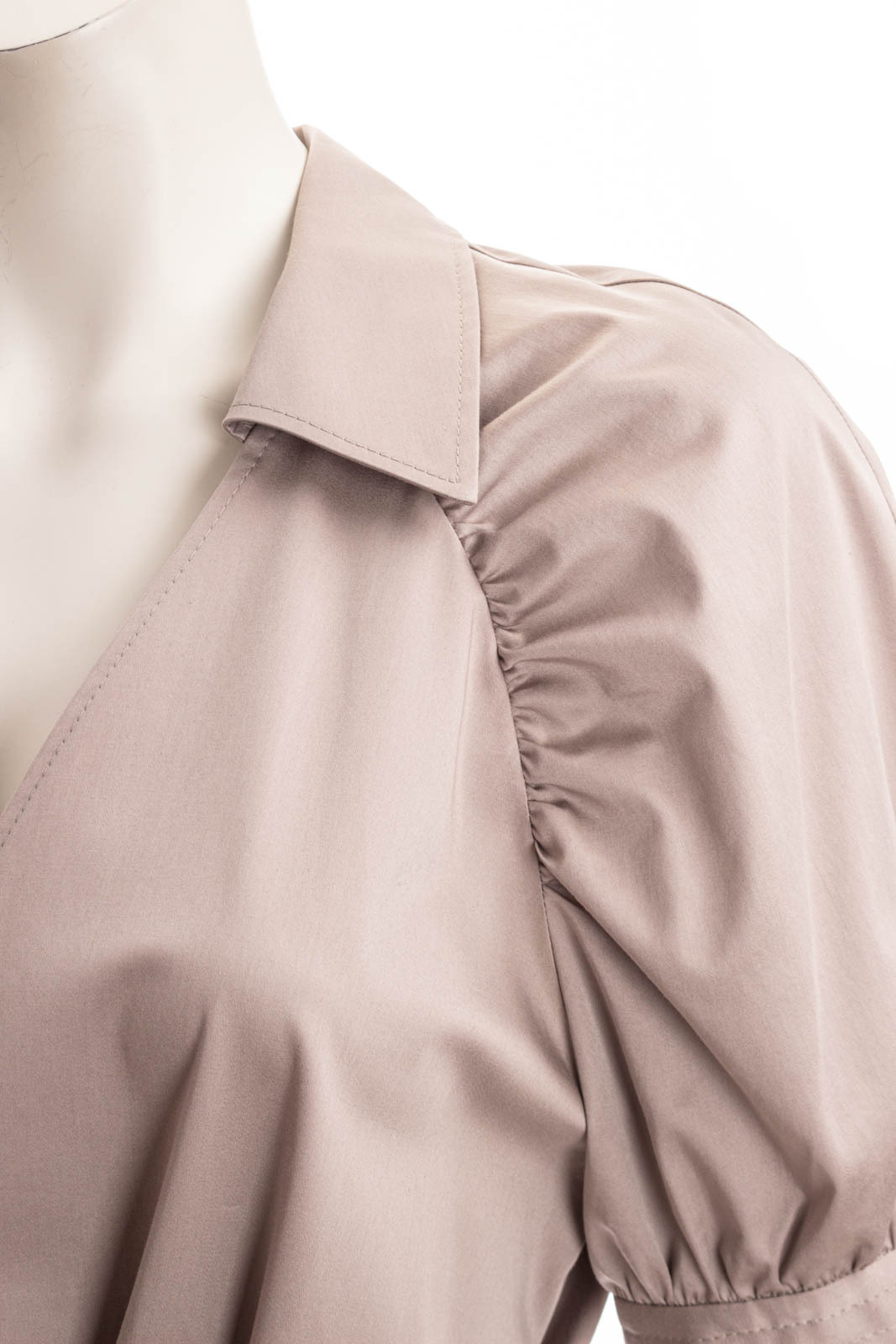 HUGO BOSS BELTED SATIN MIDI DRESS