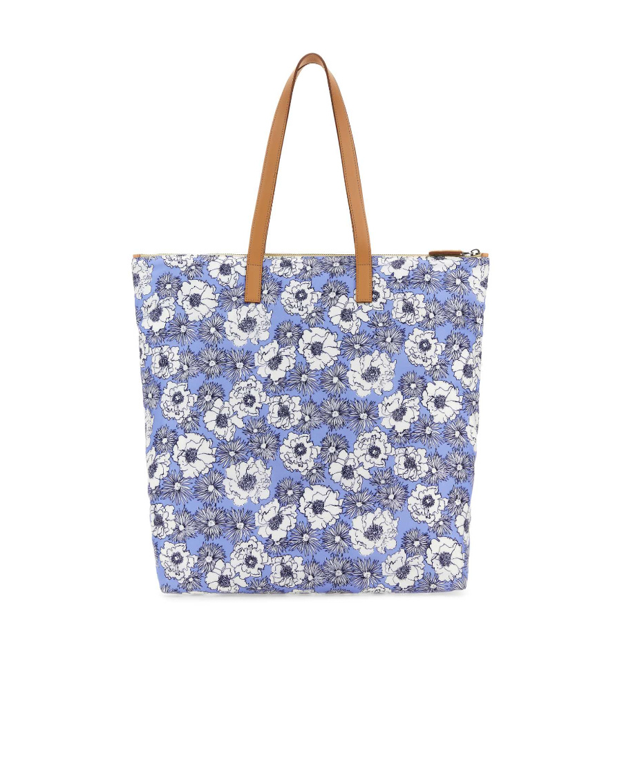 Prada Man Printed Re-nylon Shopping Bag In Multicolor