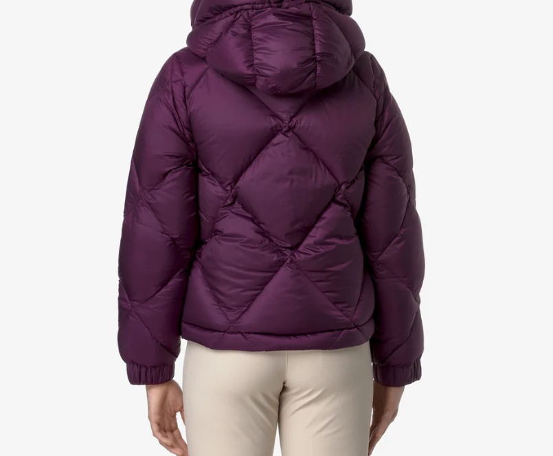 K-way Violet Women's Short Thermo Jacket With Down Insulation In Purple