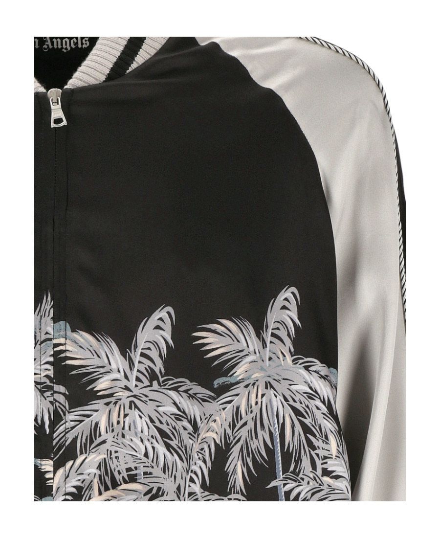 Palm Angels Palm Tree-print Bomber Jacket In Black