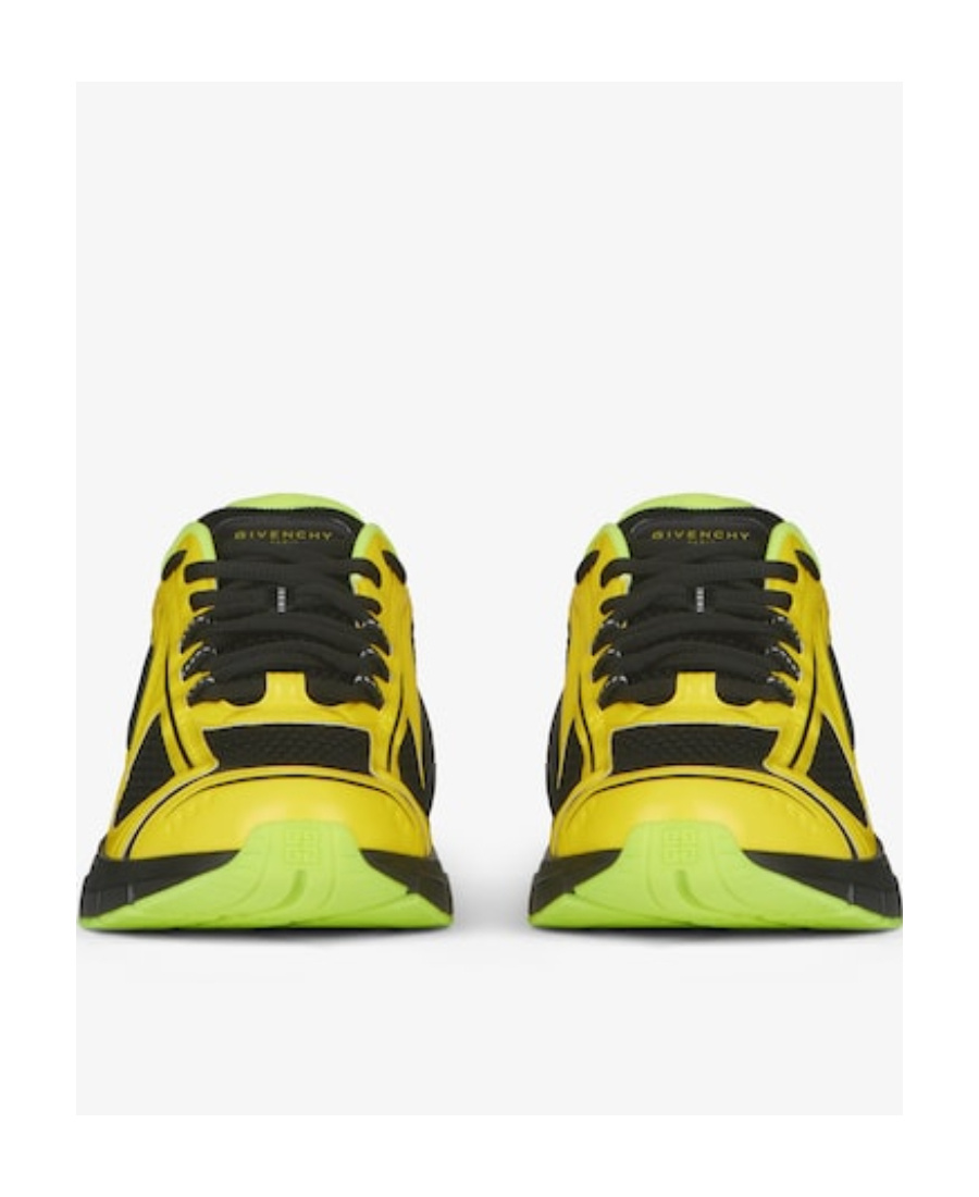 Givenchy Man Sneakers Yellow Size 8.5 Textile Fibers In Black