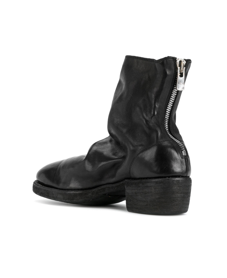 Guidi Soft Zipped Ankle Boots In Black