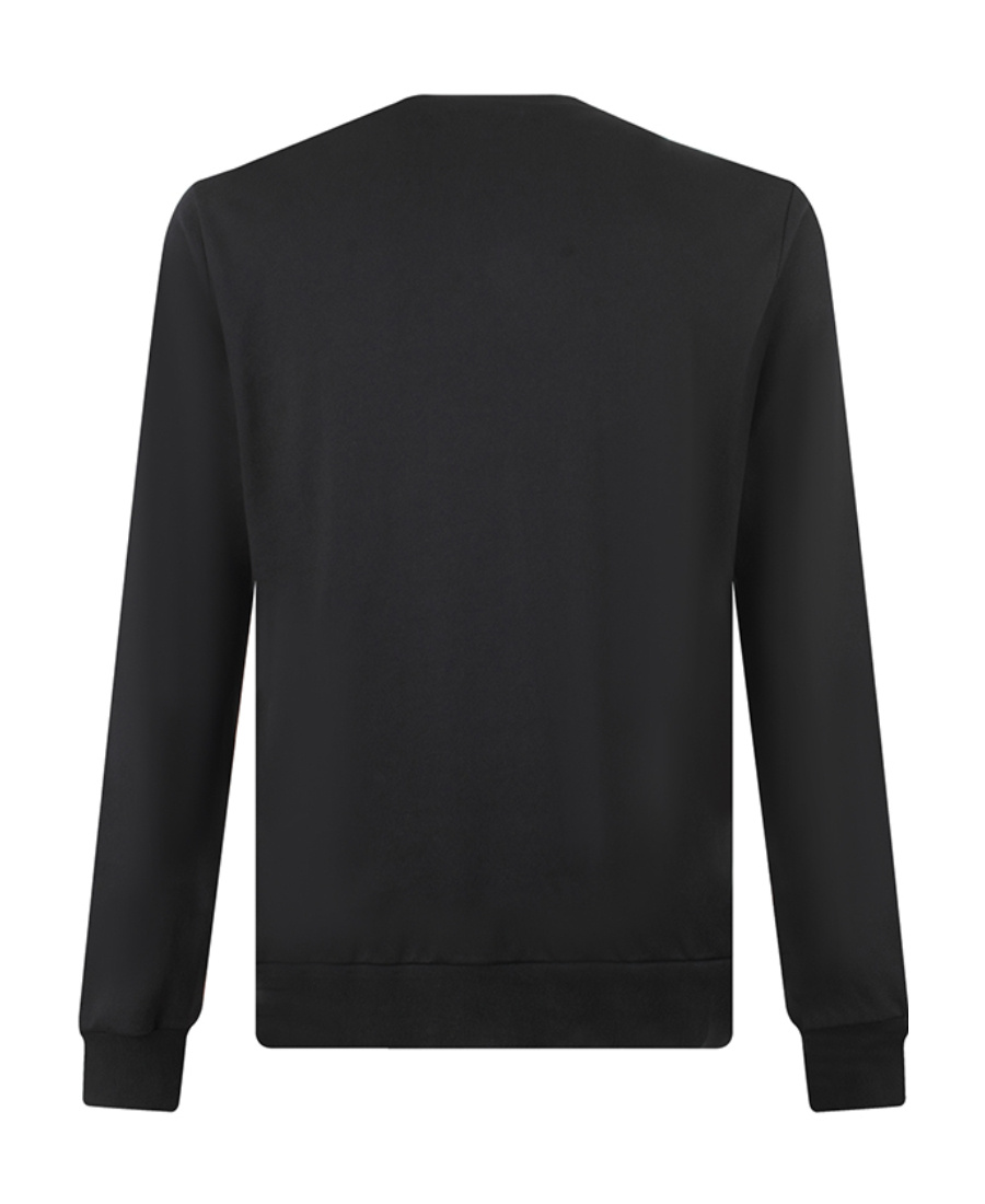 Ea7 Logo Round Neck Sweater In Black