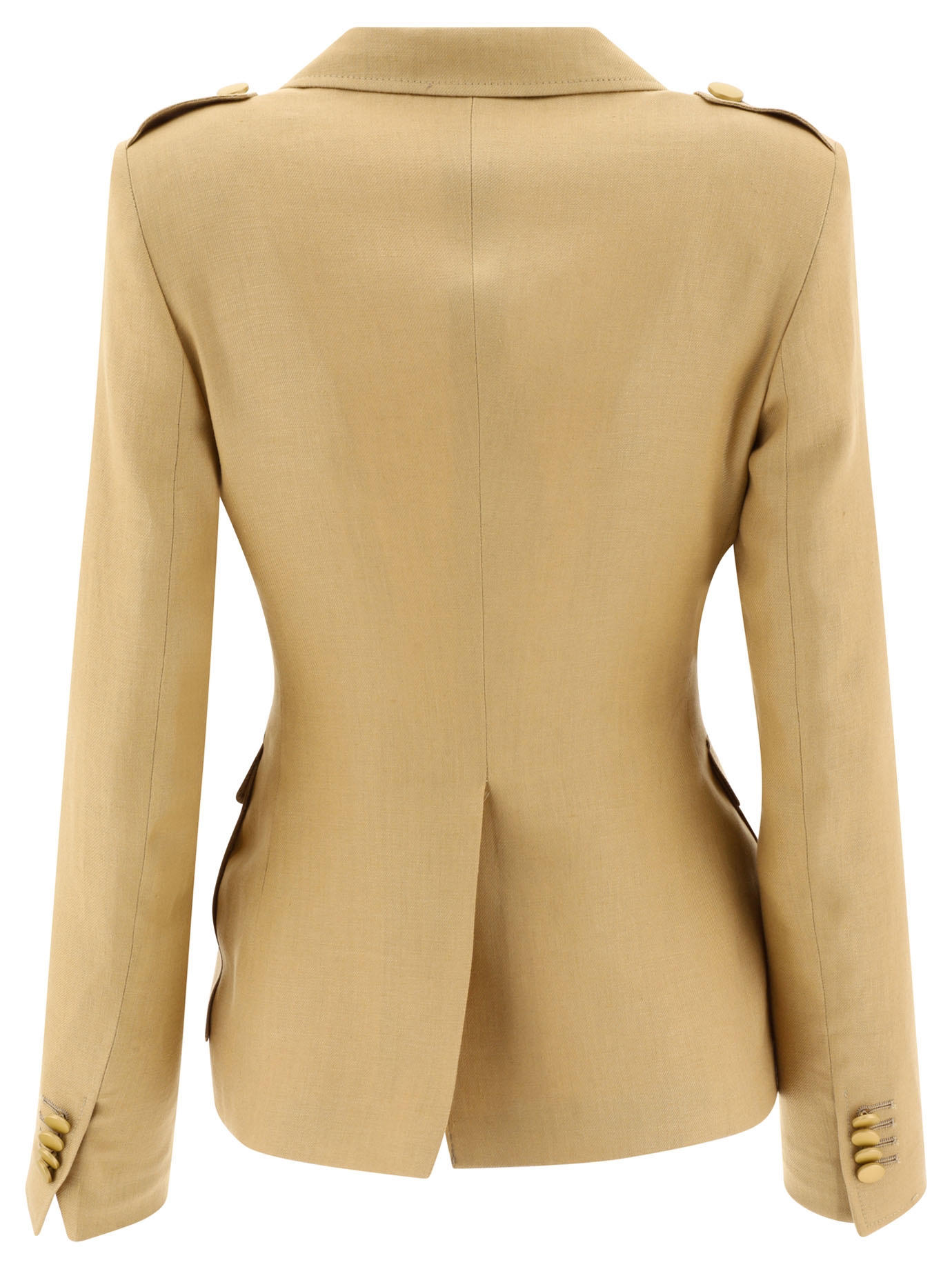 Tagliatore Darlene Double-breasted Linen Blazer In Neutral