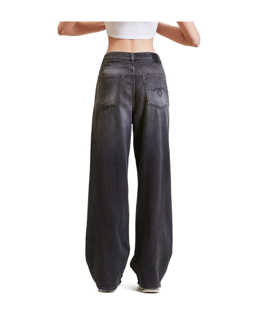 R13 Ellery Wide-leg Jeans In Black
