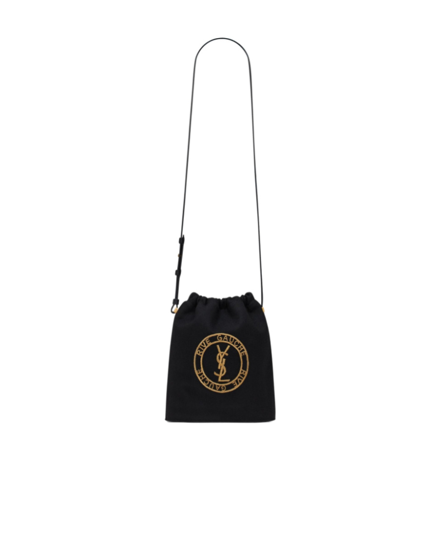 Saint Laurent Embroidered-logo Single-strap Tote In Black