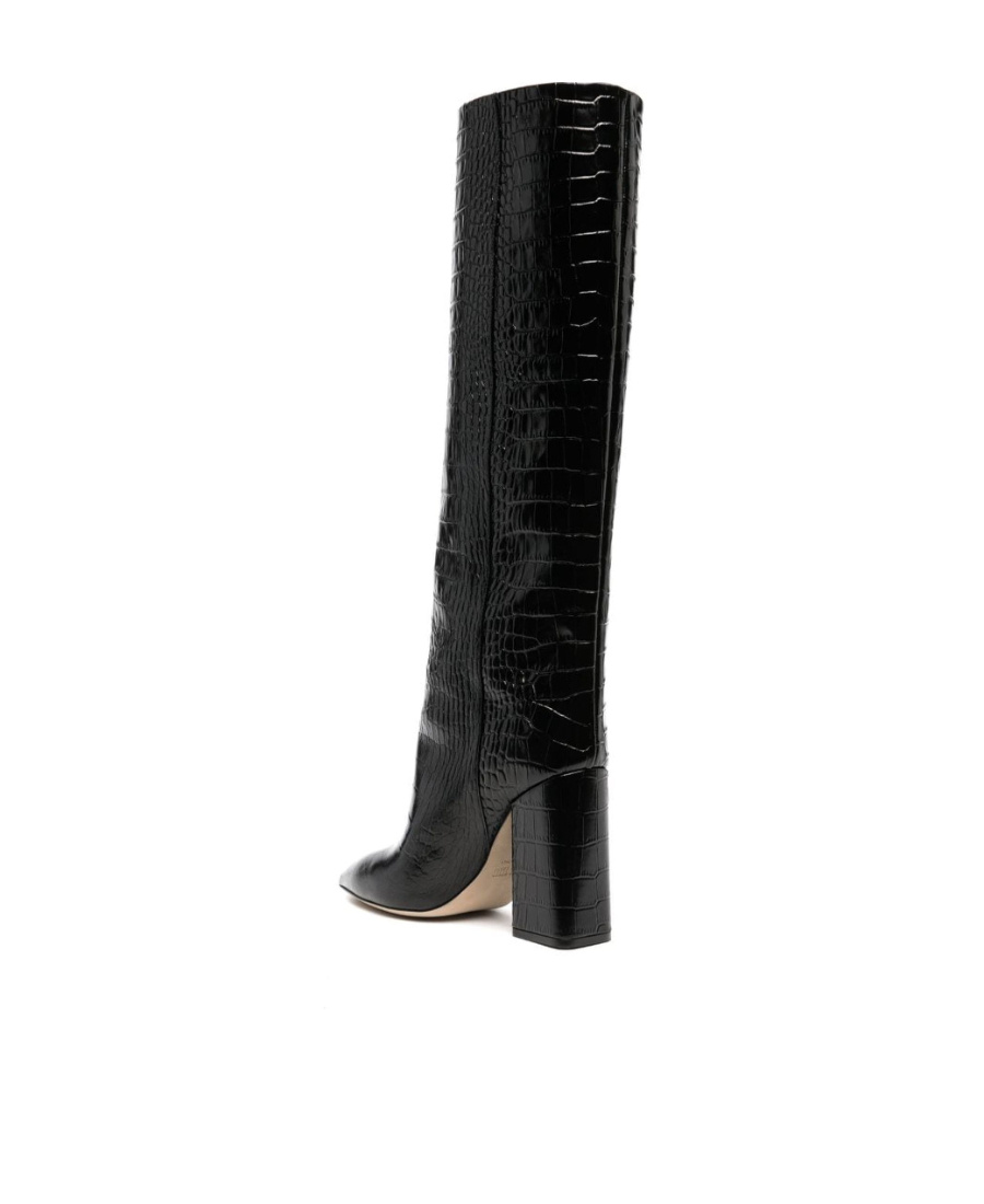 Paris Texas Anja Boot 70 High Heels Boots In Black Leather In Black