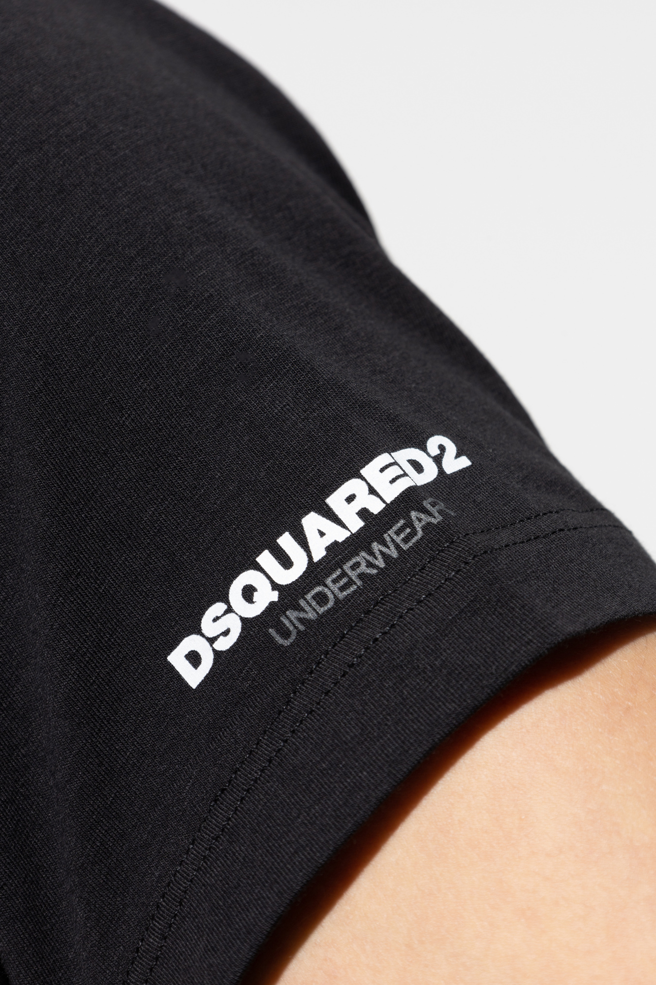 Dsquared2 Logo Printed Two-pack T-shirt In Black