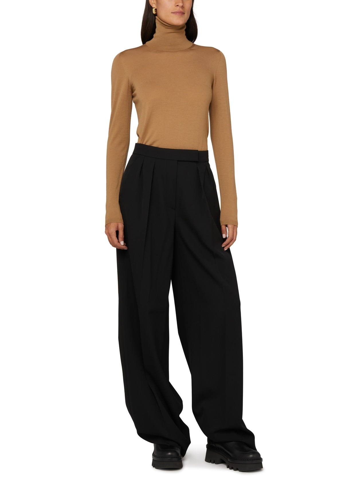 Max Mara Saluto Turtleneck Sweater In Brown