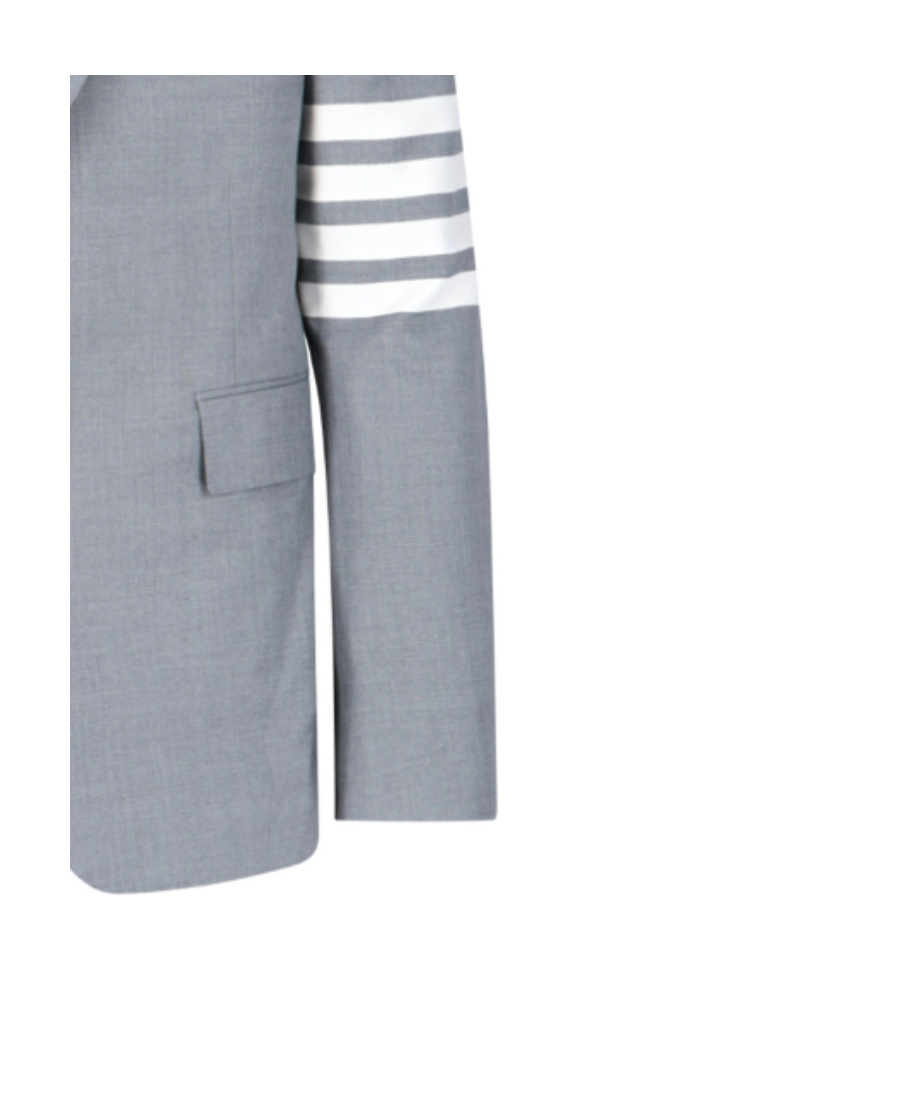 Shop Thom Browne 4-bar Wool Sport Coat In Gray
