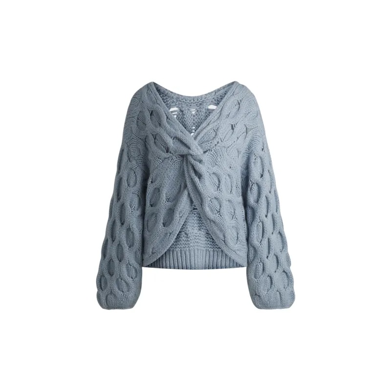 Hugo Boss Reversible Sweater In An Oversized Fit In Gray