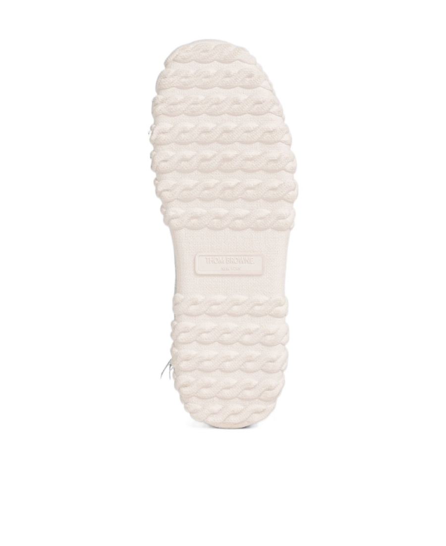 Thom Browne Low-top Frayed Sneakers In White