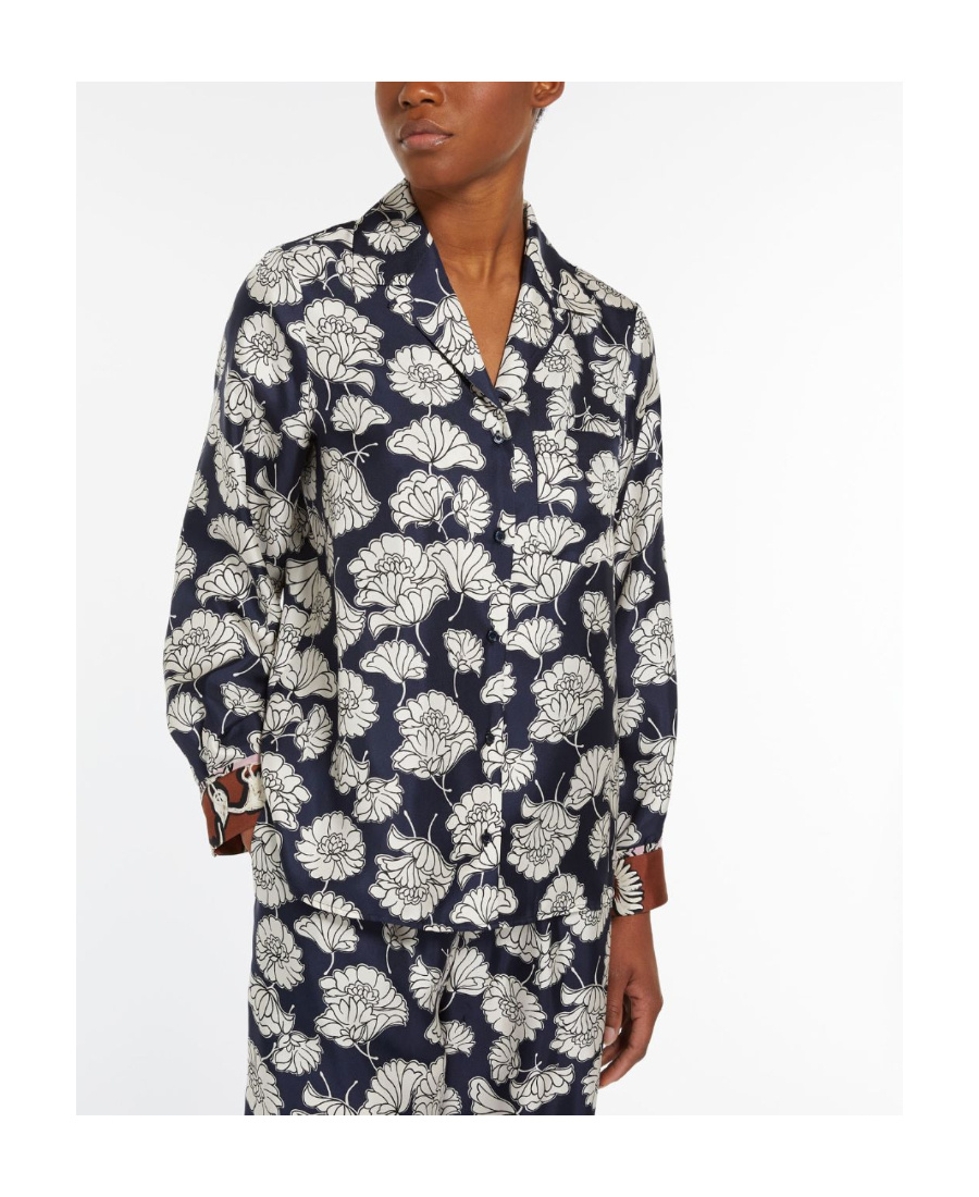 Weekend Max Mara Long-sleeved Printed Shirt In Black