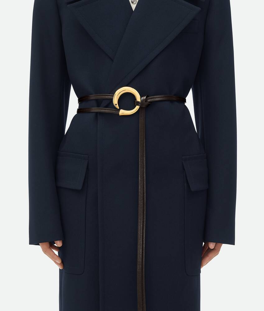 Bottega Veneta Adjustable Length Sardine Belt In Black