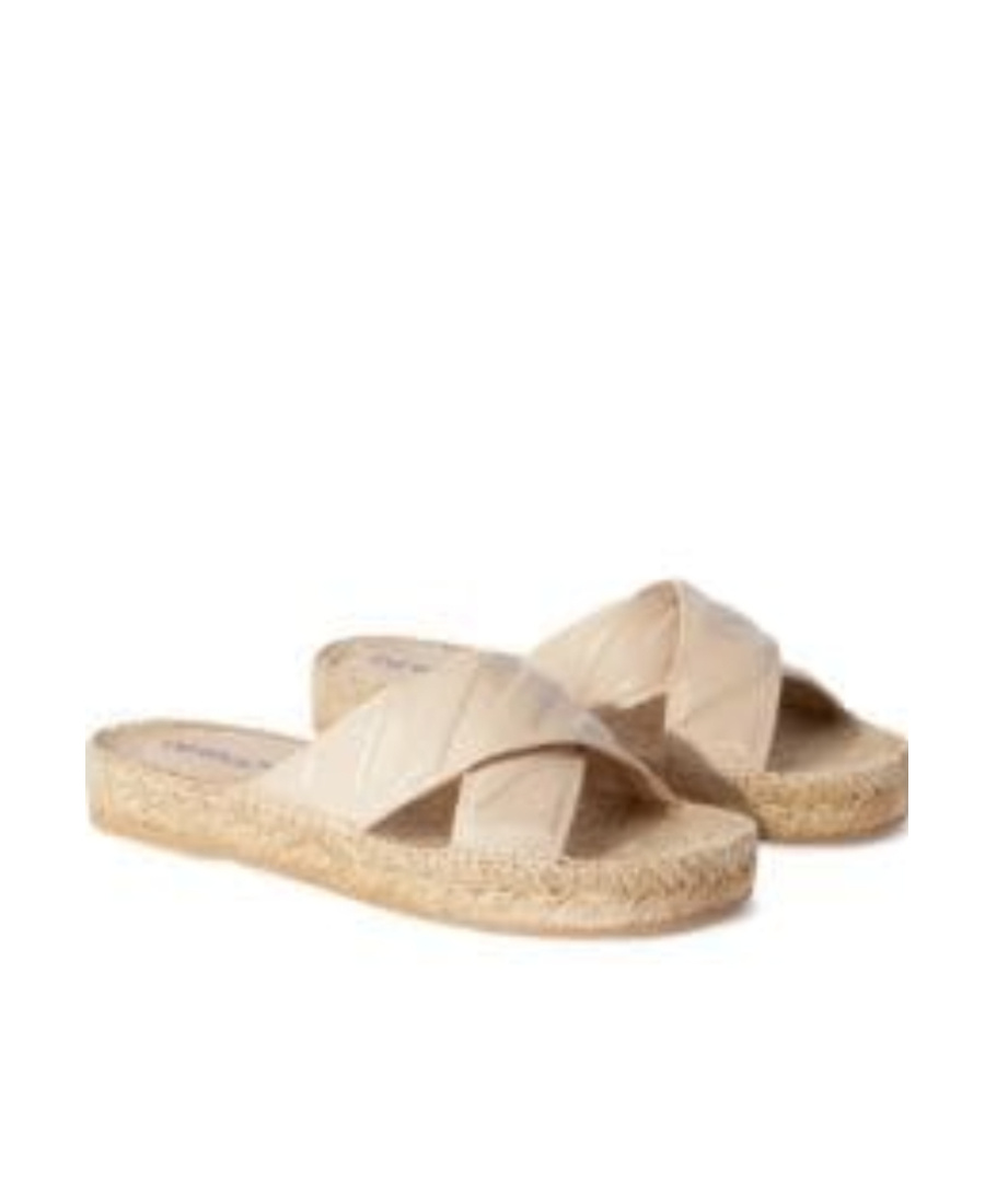 Off-white Diag Lea Criss-cross Espadrilles In Nude
