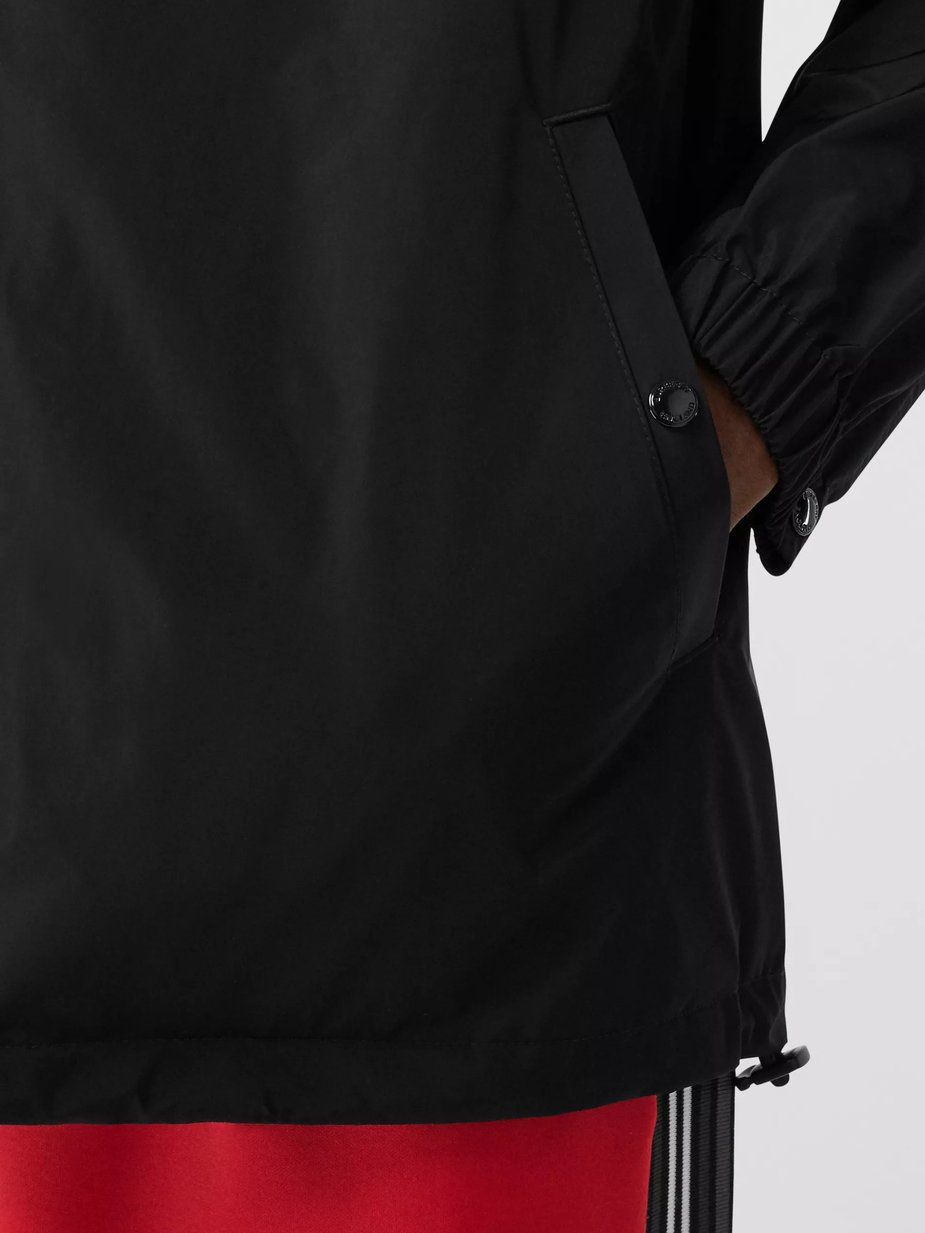 Burberry Knight Stamp Nylon Track Jacket Jackets Black In Black