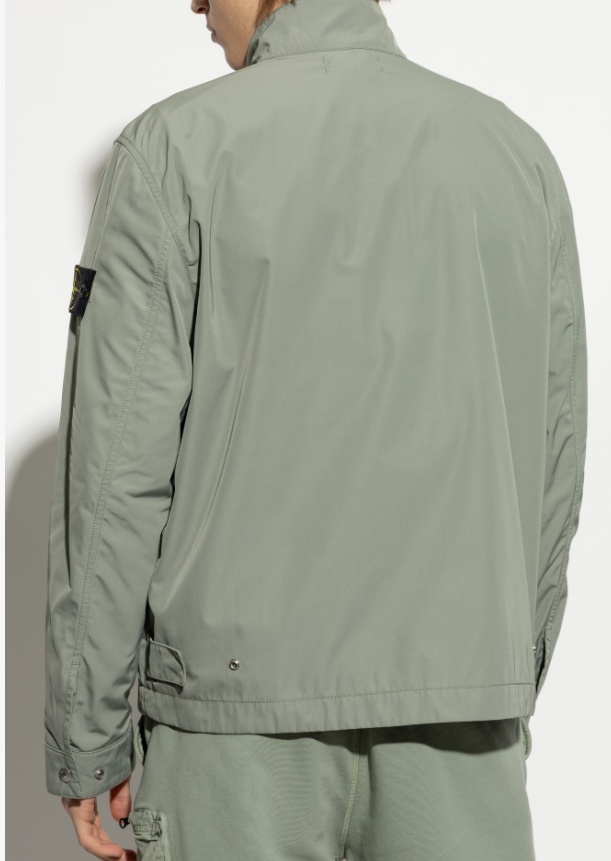 Stone Island Zip-up Jacket In Green