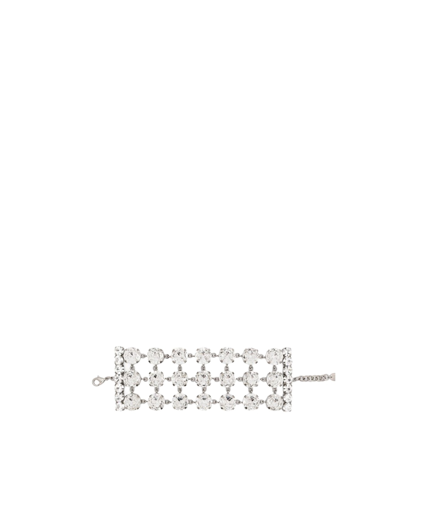 Moschino Glass Crystal-embellished Bracelet In White