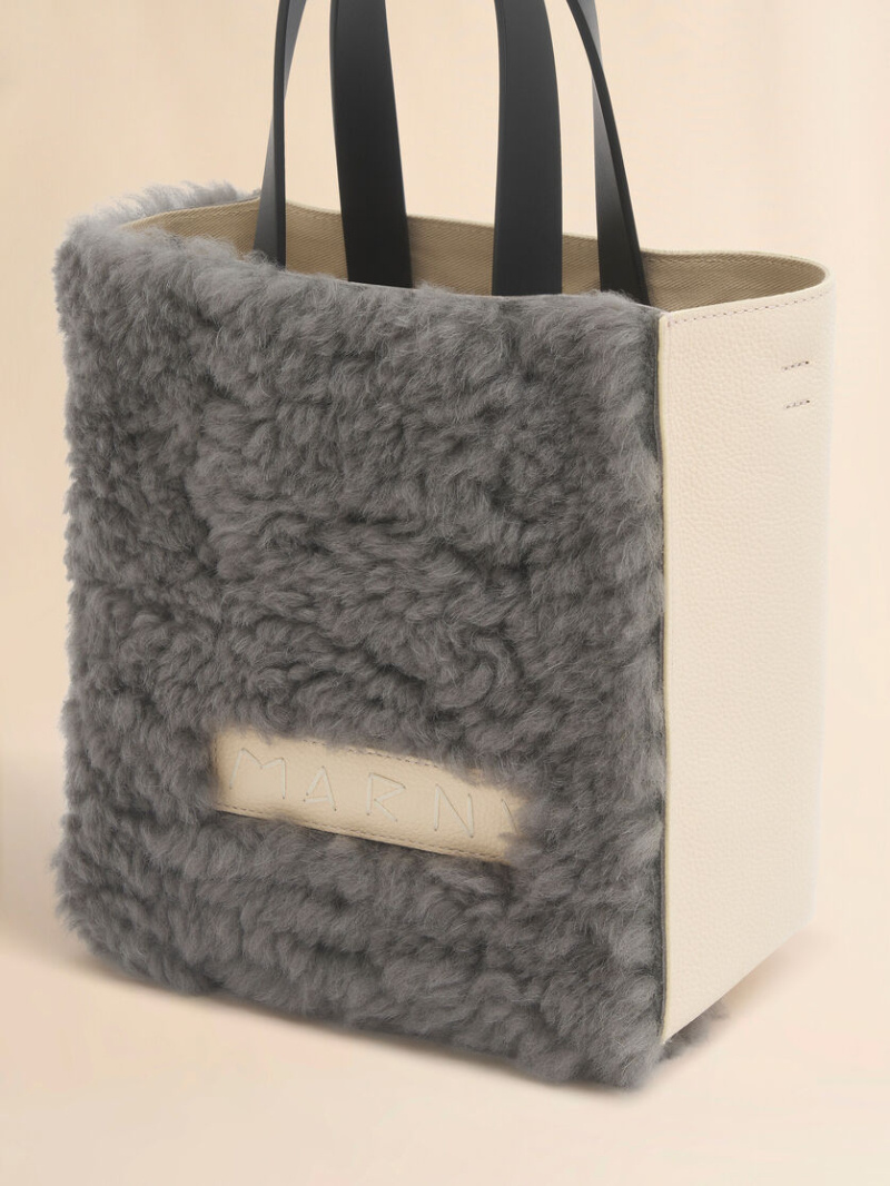 Marni Bird-print Leather Tote Bag