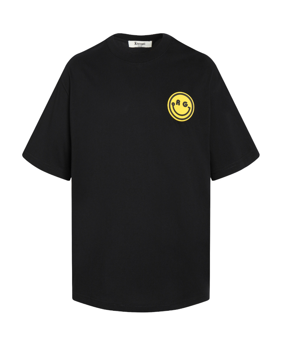 Liuregali Star Printed Short-sleeved T-shirt With The Same Style In Black