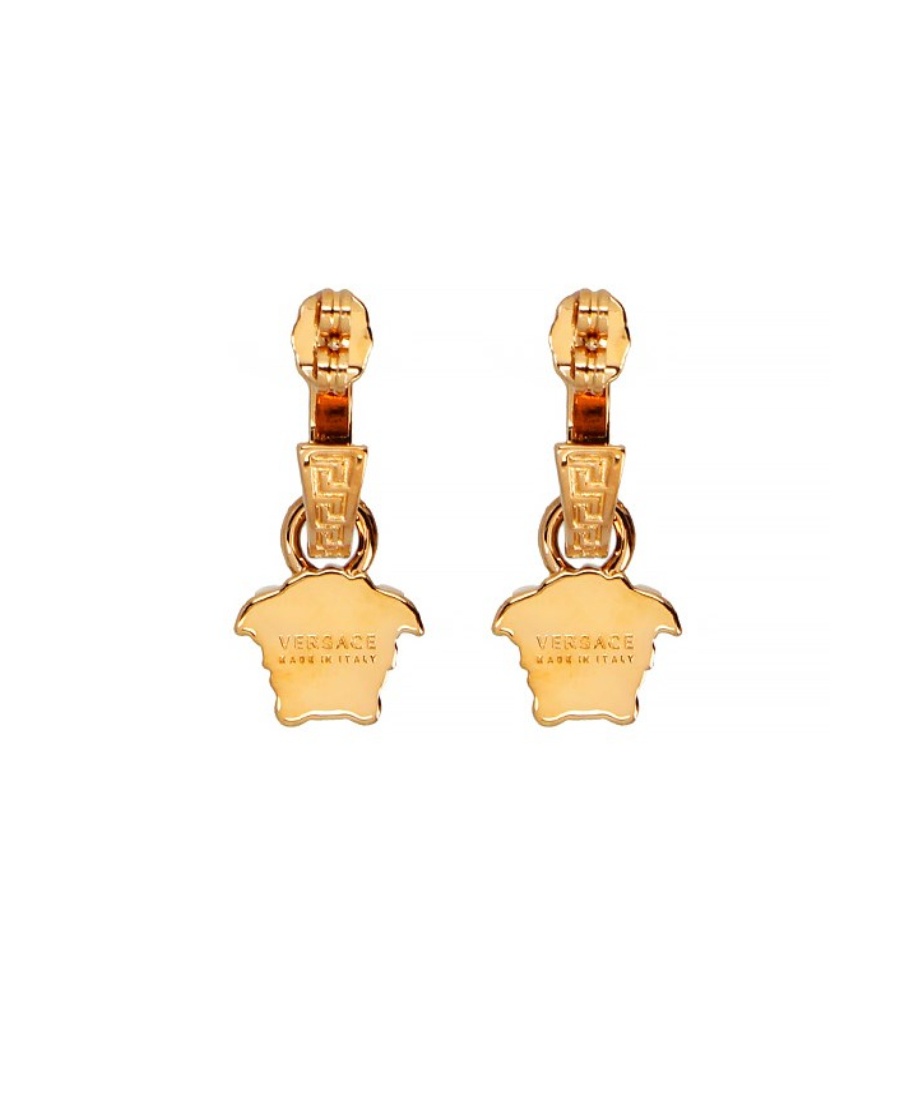 Versace La Medusa Earrings In Yellow