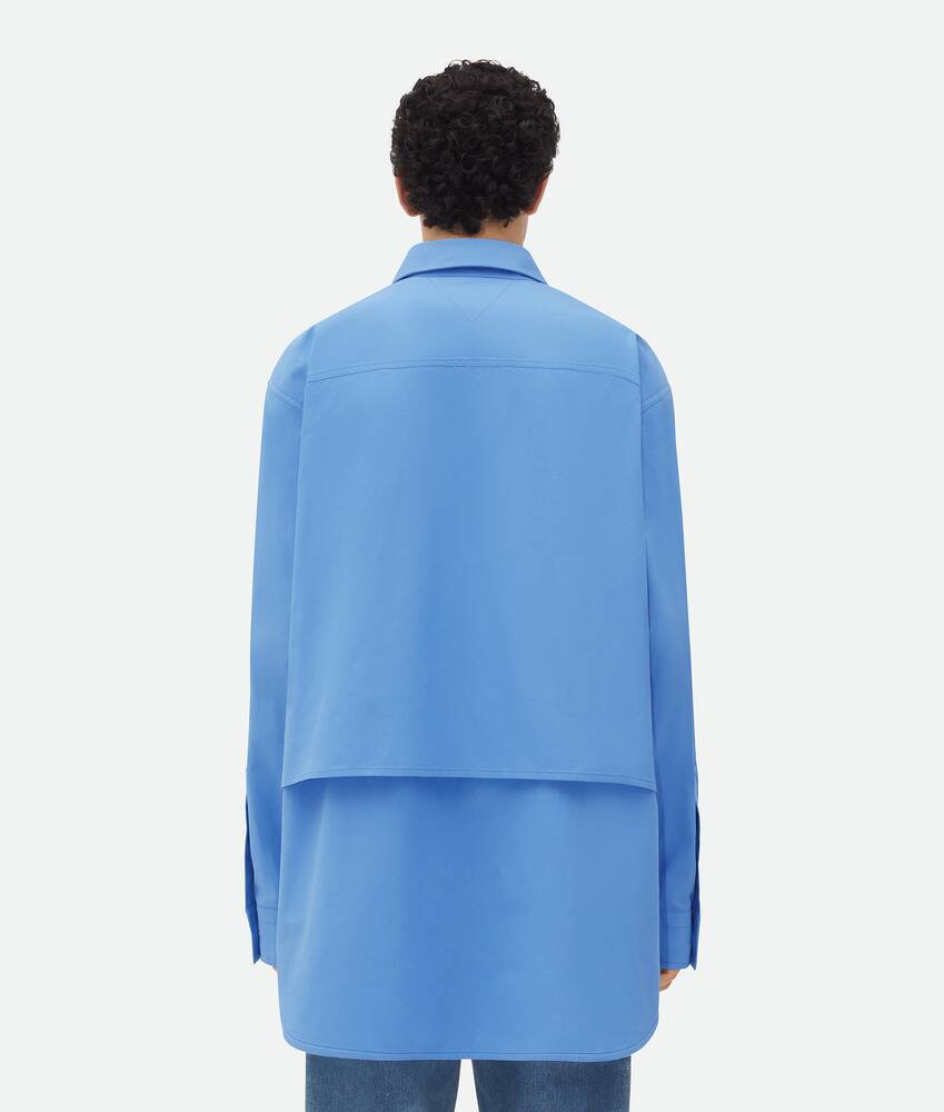 Bottega Veneta Layered-effect Cotton Shirt In Blue