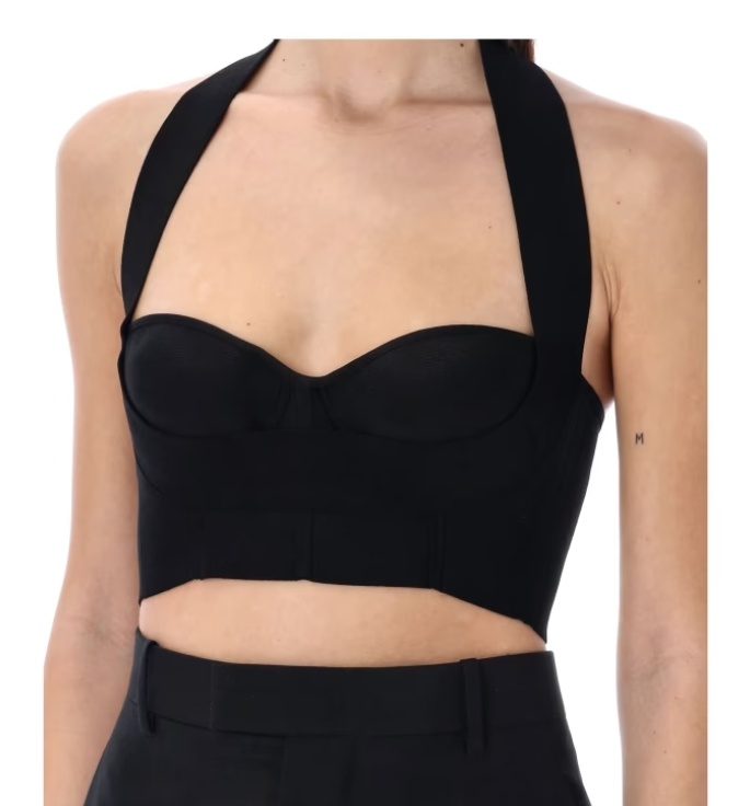 ALAÏA ALAÏA HALTERNECK CROPPED TOP