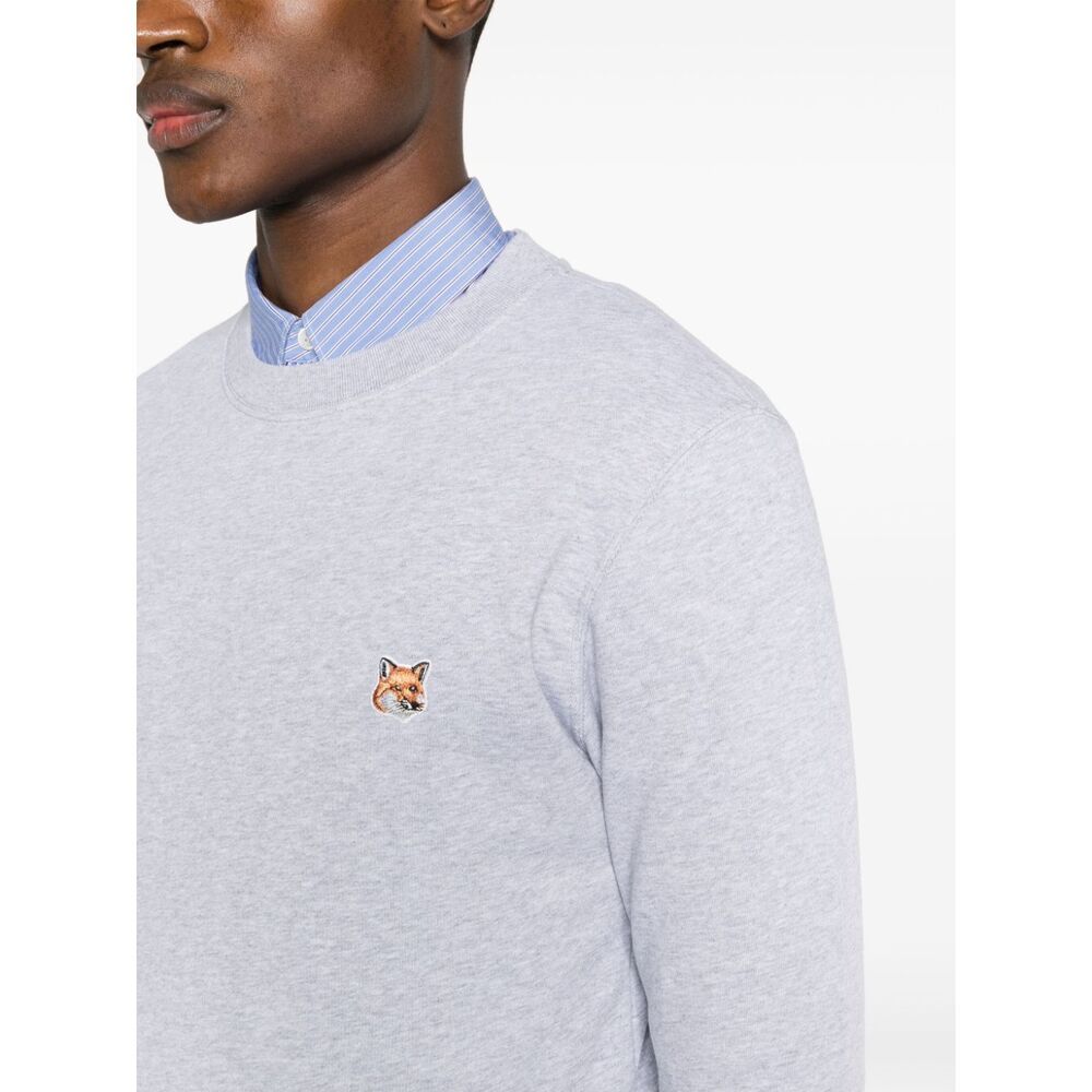 Shop Maison Kitsuné Long-sleeved Sweater In White