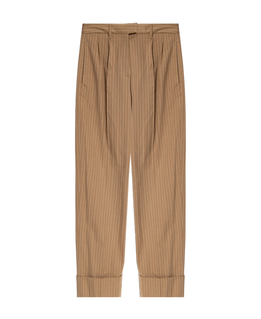 Rag & Bone Marianne Pinstriped Trousers In Brown
