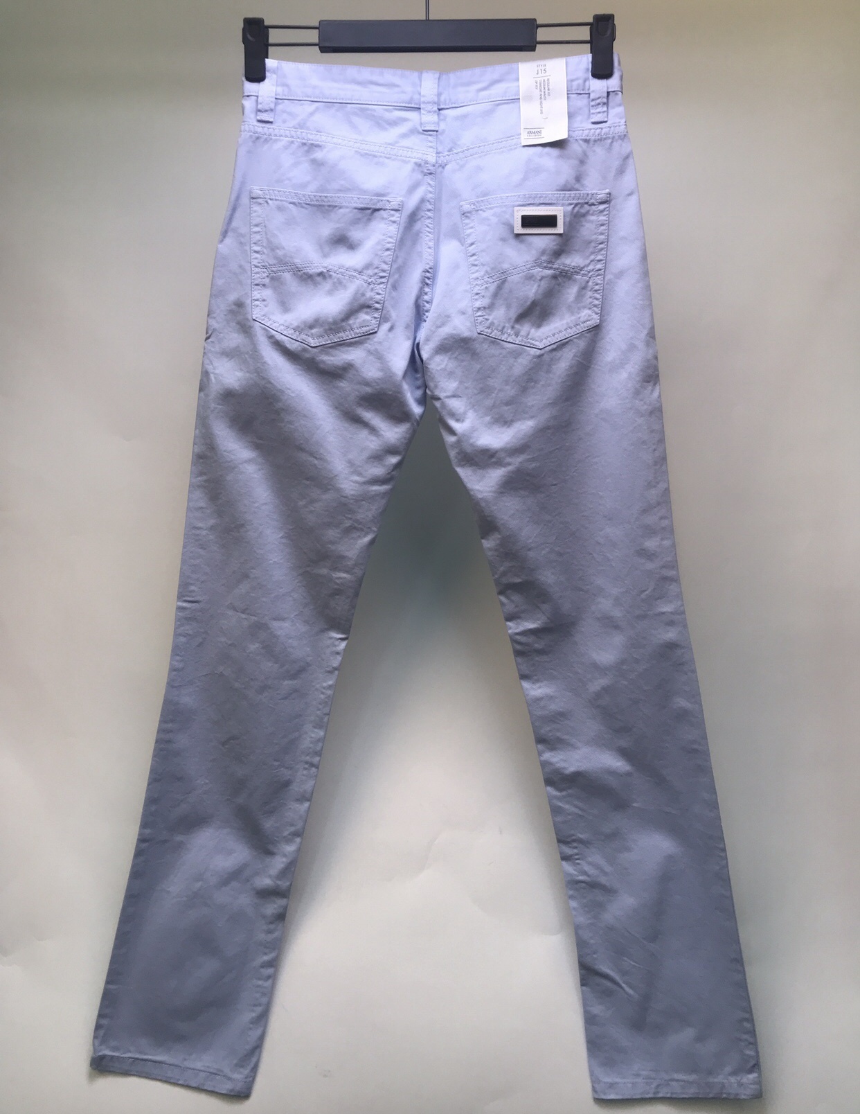 Shop Armani Collezioni Logo Details Jeans In Blue