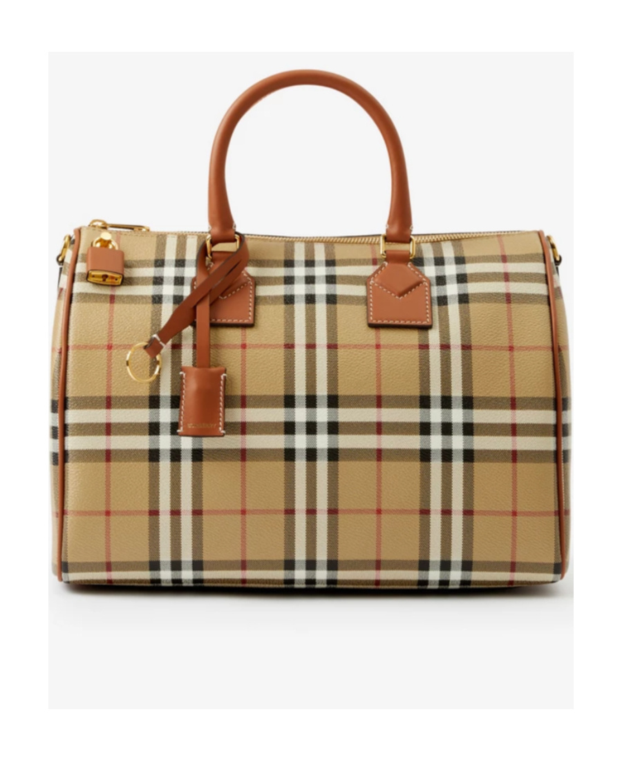 Burberry Women Printed Canvas Medium Check Handbag In Multi