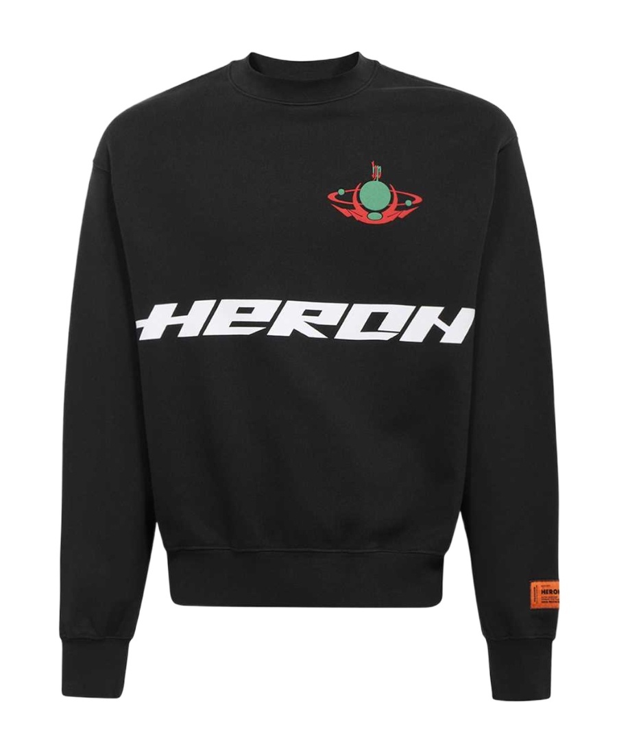 Heron Preston Printed Cotton Sweatshirt In Black