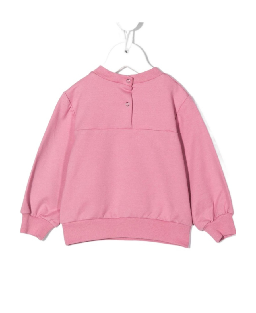 Monnalisa Marie Embellished-logo Sweatshirt In Pink