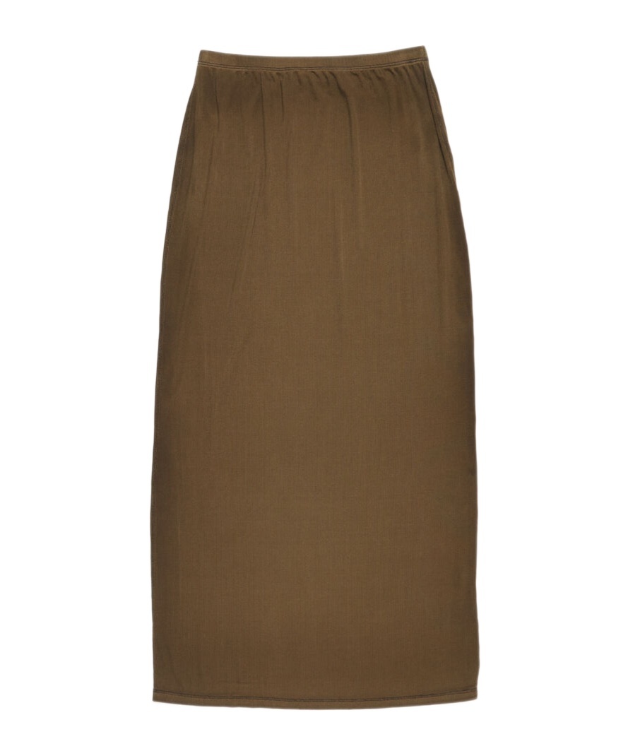 Acne Studios Elastic Waist Skirt In Green