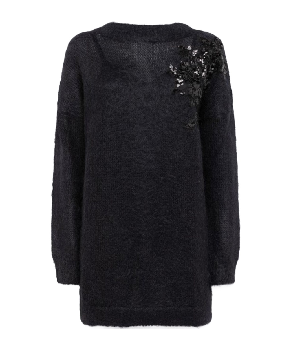 Blugirl Long-sleeved Dress In Black