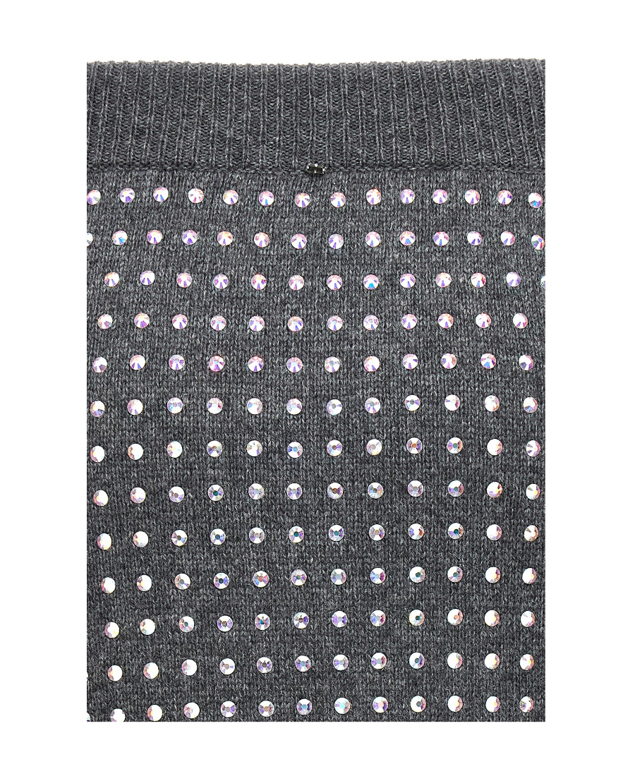 Sportmax High Waist Embellished Skirt In Black