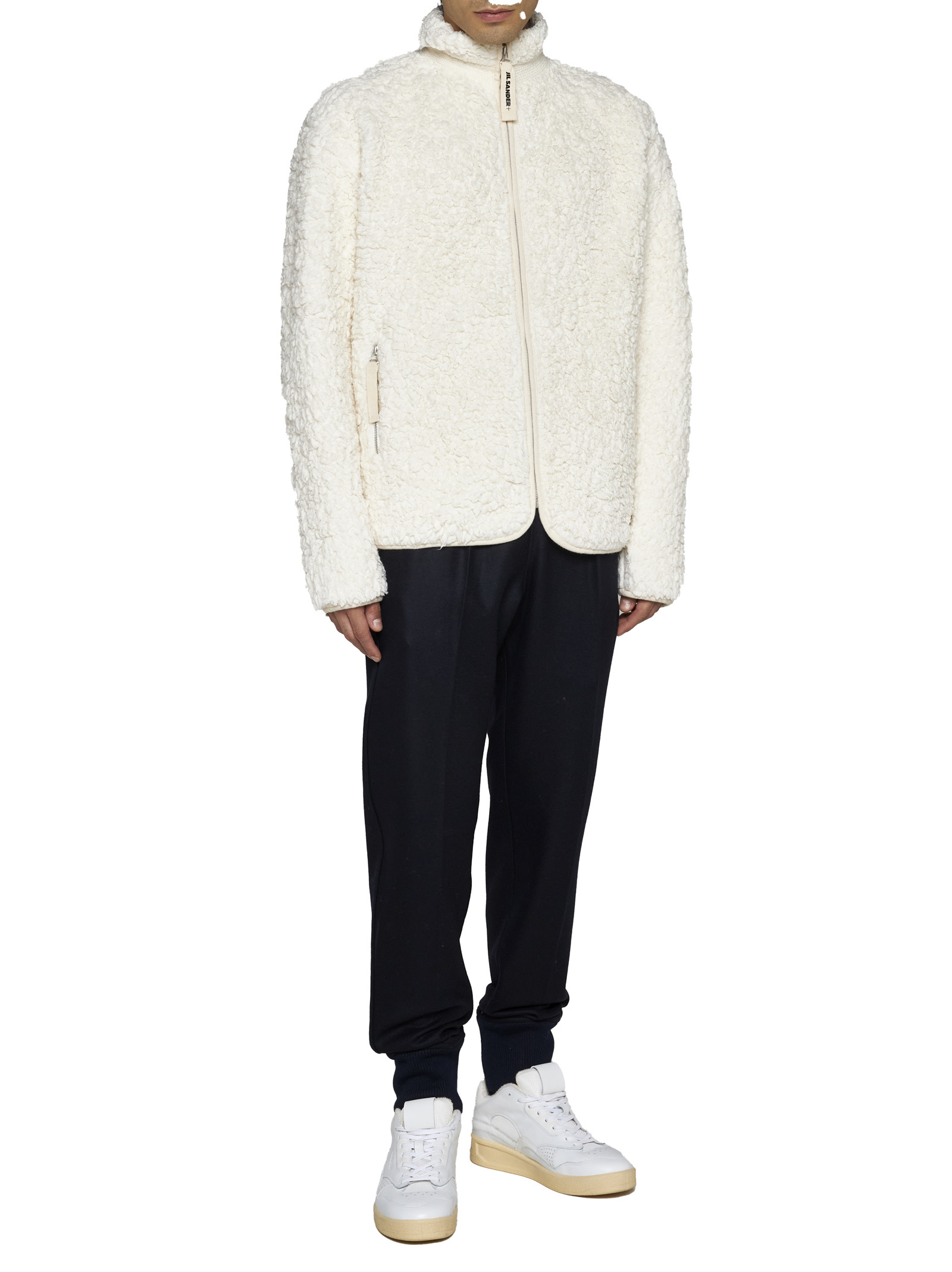 Jil Sander Elasticated Wool Track Pants In Black