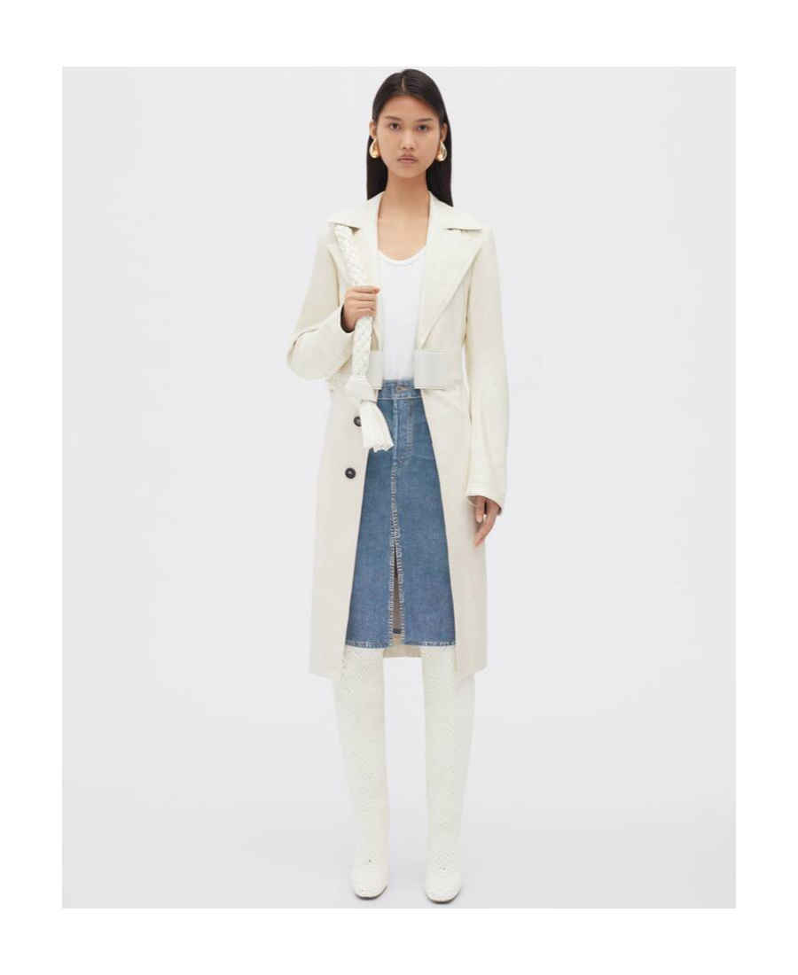 Bottega Veneta Emblem Skirt In Blue