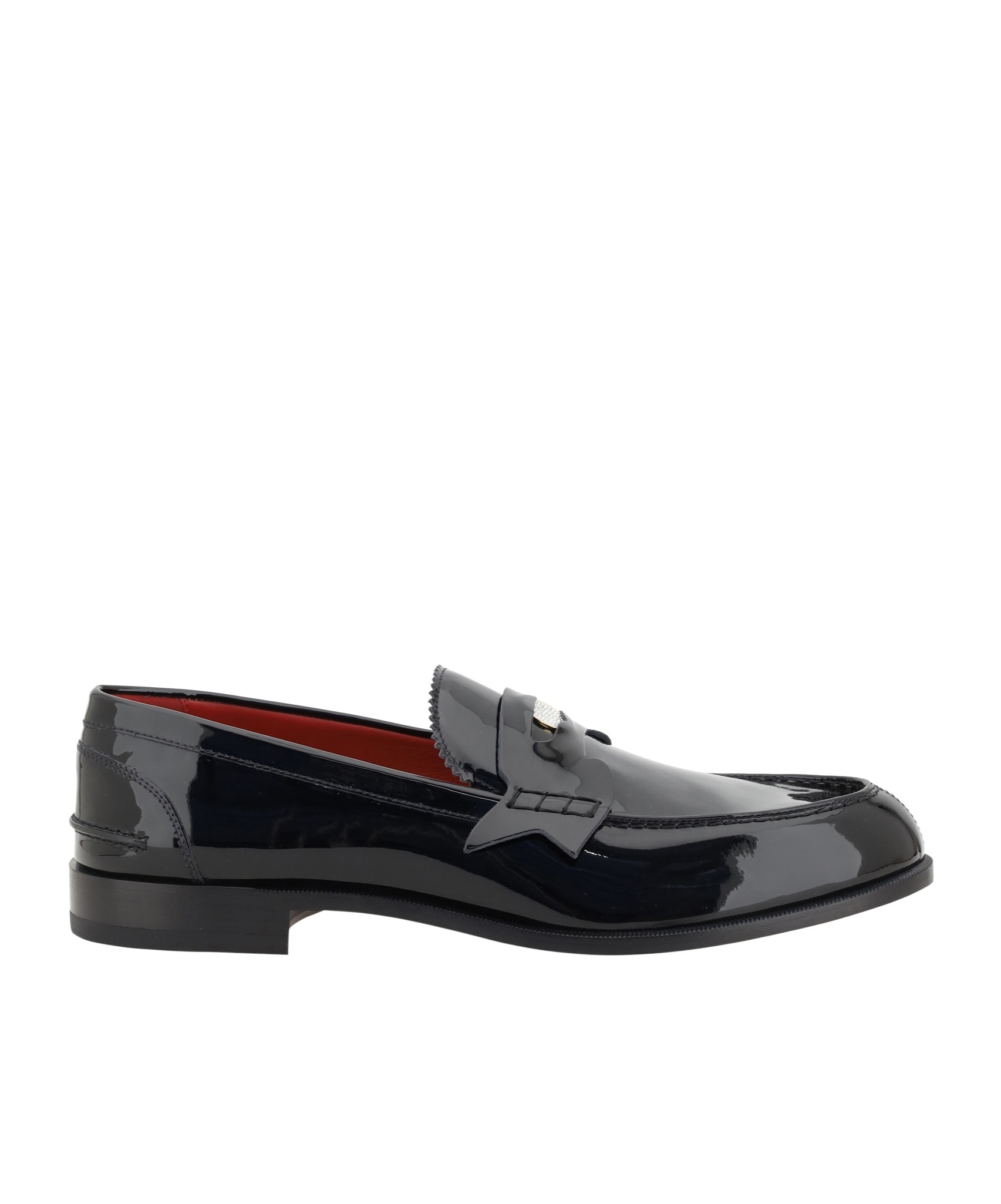 Christian Louboutin Penny Leather Loafers In Black | ModeSens