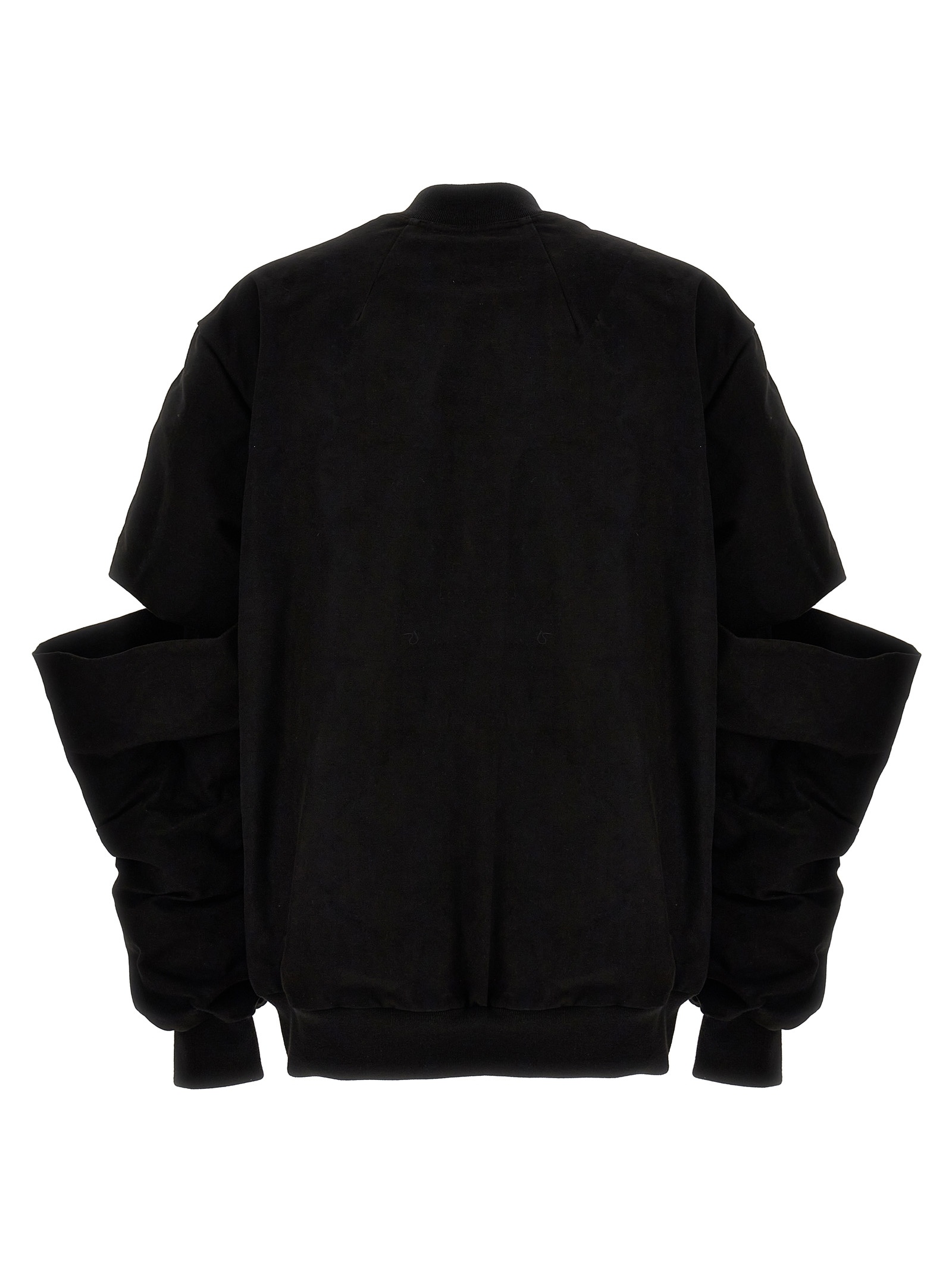 Rick Owens Easy Gauntlet Bomber Jacket In Black