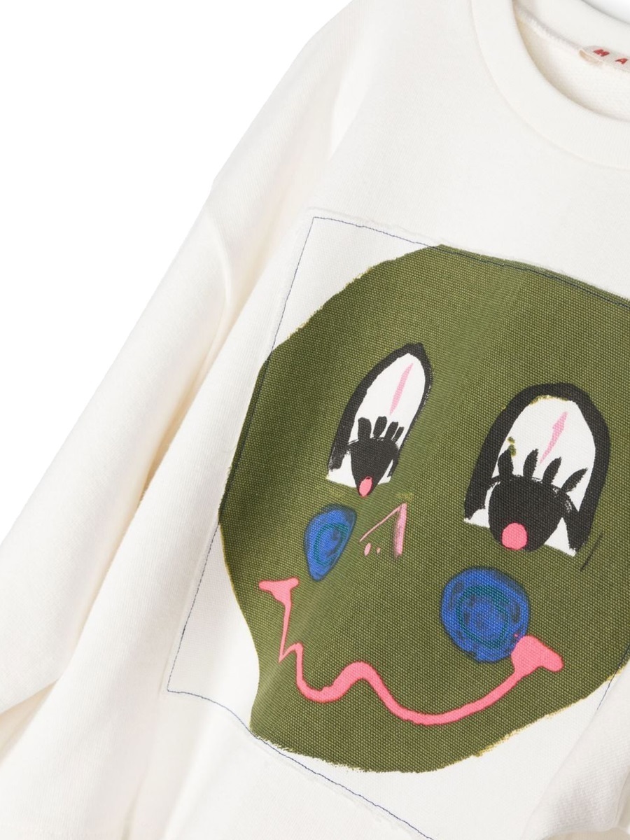 Marni Round-necked Sweater In White