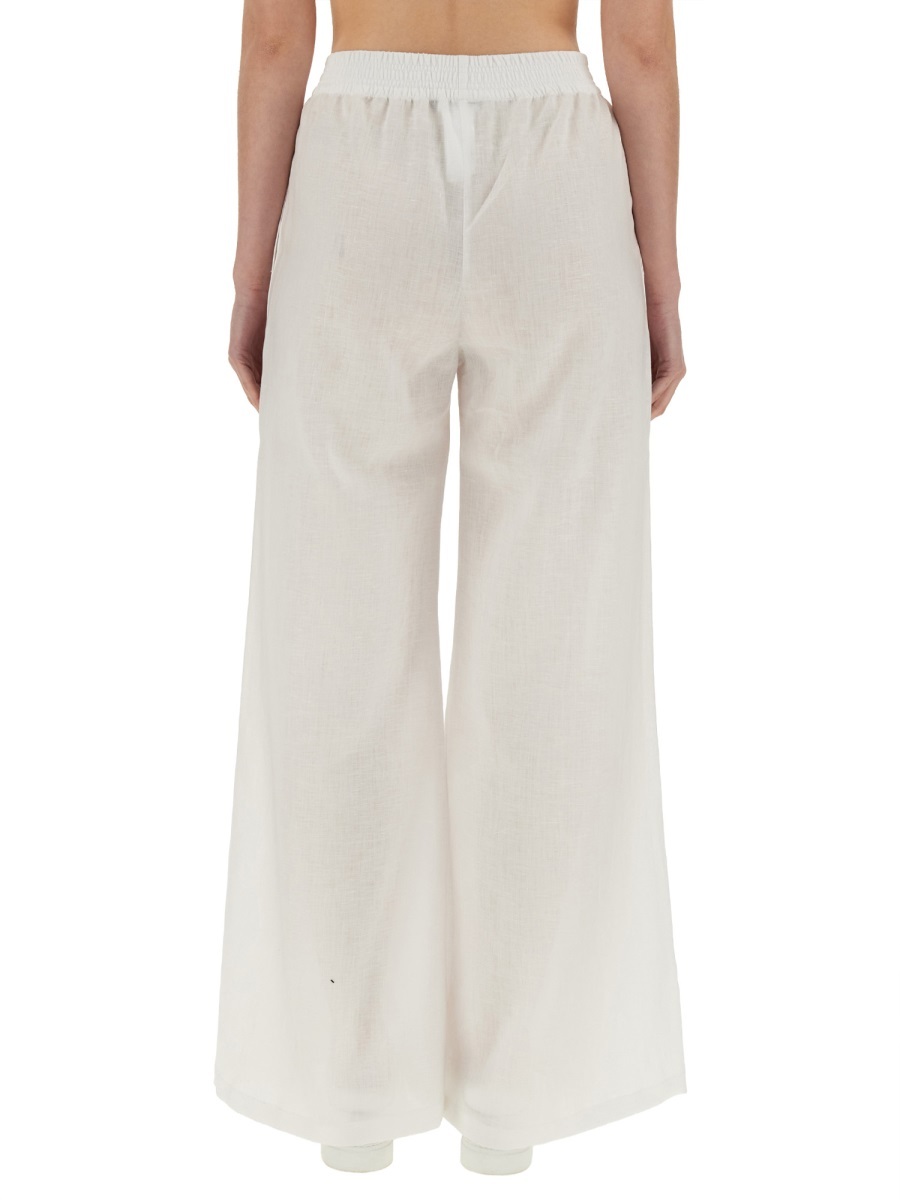 Fabiana Filippi Wide-leg Linen Trousers In White