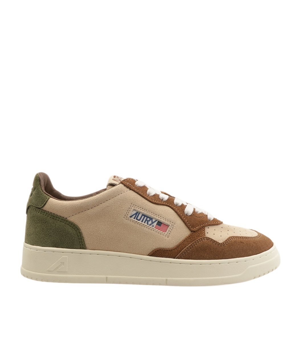 Autry Medalist Suede-panelled Lace-up Sneakers In Multi