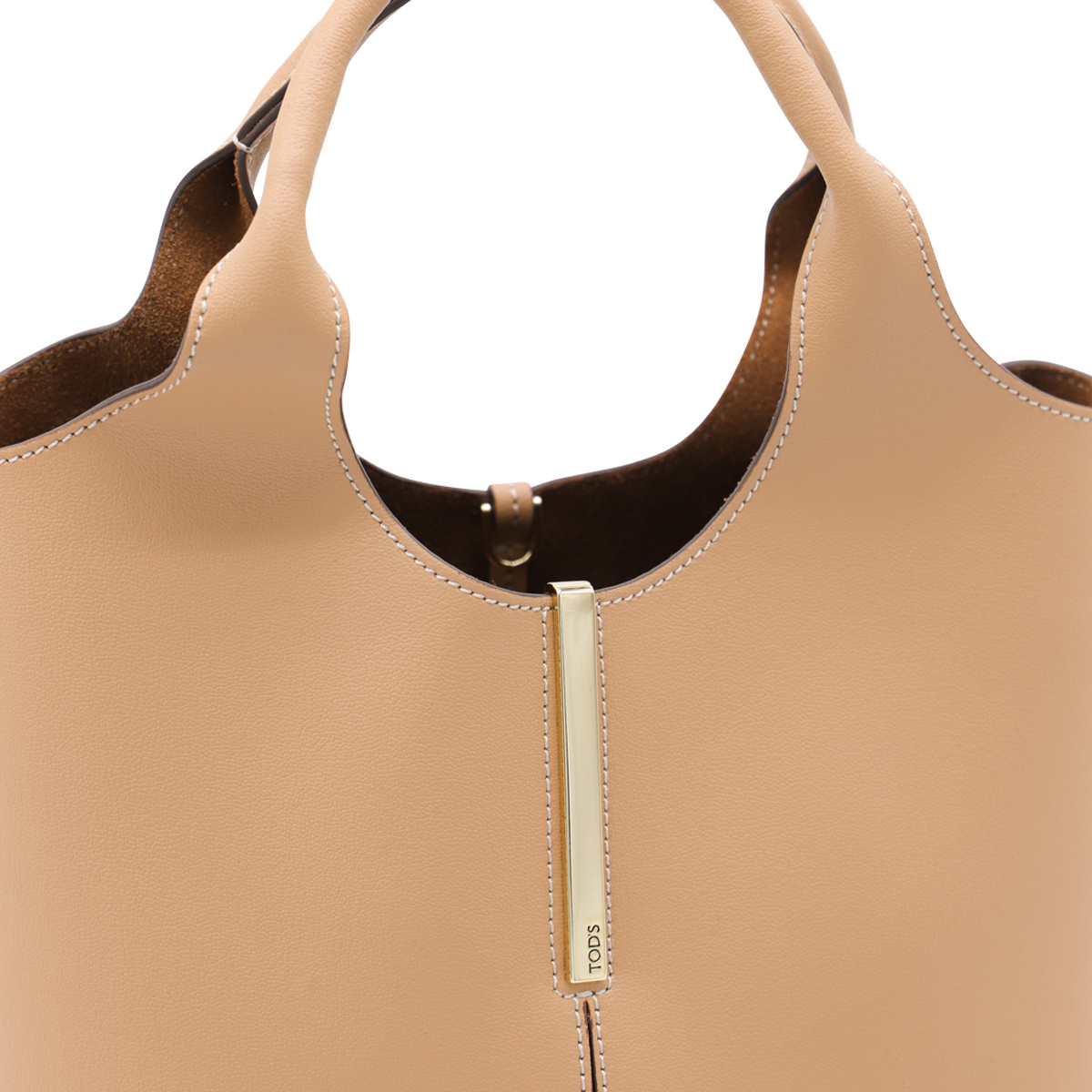 Tod's Shoulder Bag With Detachable Strap And Top Handles In Brown